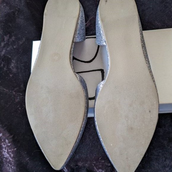 Silver Flats, Glam Glitter Holiday Dress Shoes, BP brand sz 8 Near Perfect - Picture 11 of 14